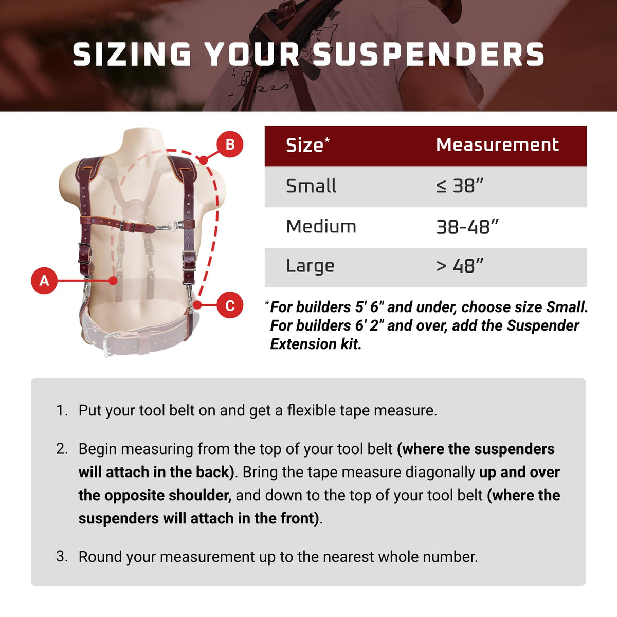Occidental Leather Stronghold Light Suspenders - Ultra-Light Industrial Nylon Suspension Set - Includes Convenient Pockets - Made in USA