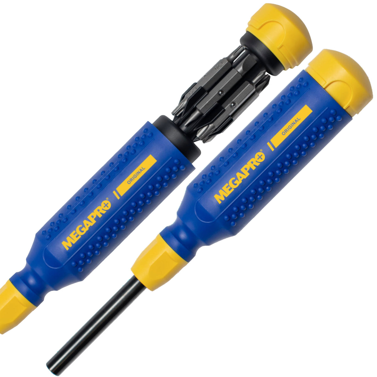 MEGAPRO® 15-in-1 Original Multi-bit Screwdriver, Home DIY & Repair, Construction, Tradeswork, 14 Industrial-grade bit tips, 1/4" Hex Drive in shaft (The Original)