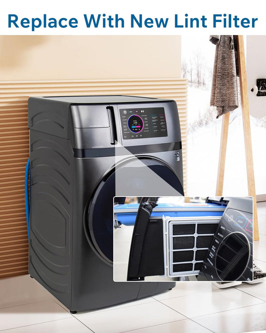 WH01X35719 Lint Filter 4-Pack - for GE Profile Washer Dryer Combo - Hand Washable and Reusable - for Models: PFQ97HSPVDS - Dryer Lint Filter Replacement - All In One Washer Dryer Combo Filter