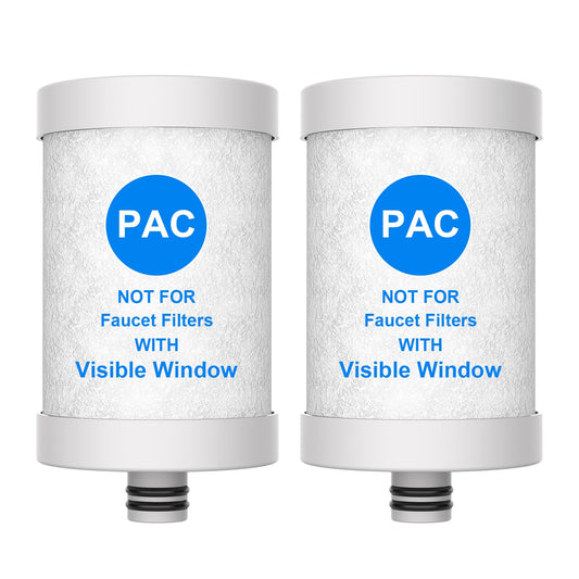 WINGSOL Replacement Filter Cartridge for Faucet Filter Compatibel with: WS-FM001-PAC/5in1/PC/CRM/(LED), WS-FM002-PAC/(LED), Carbon Fiber, 2 Pack