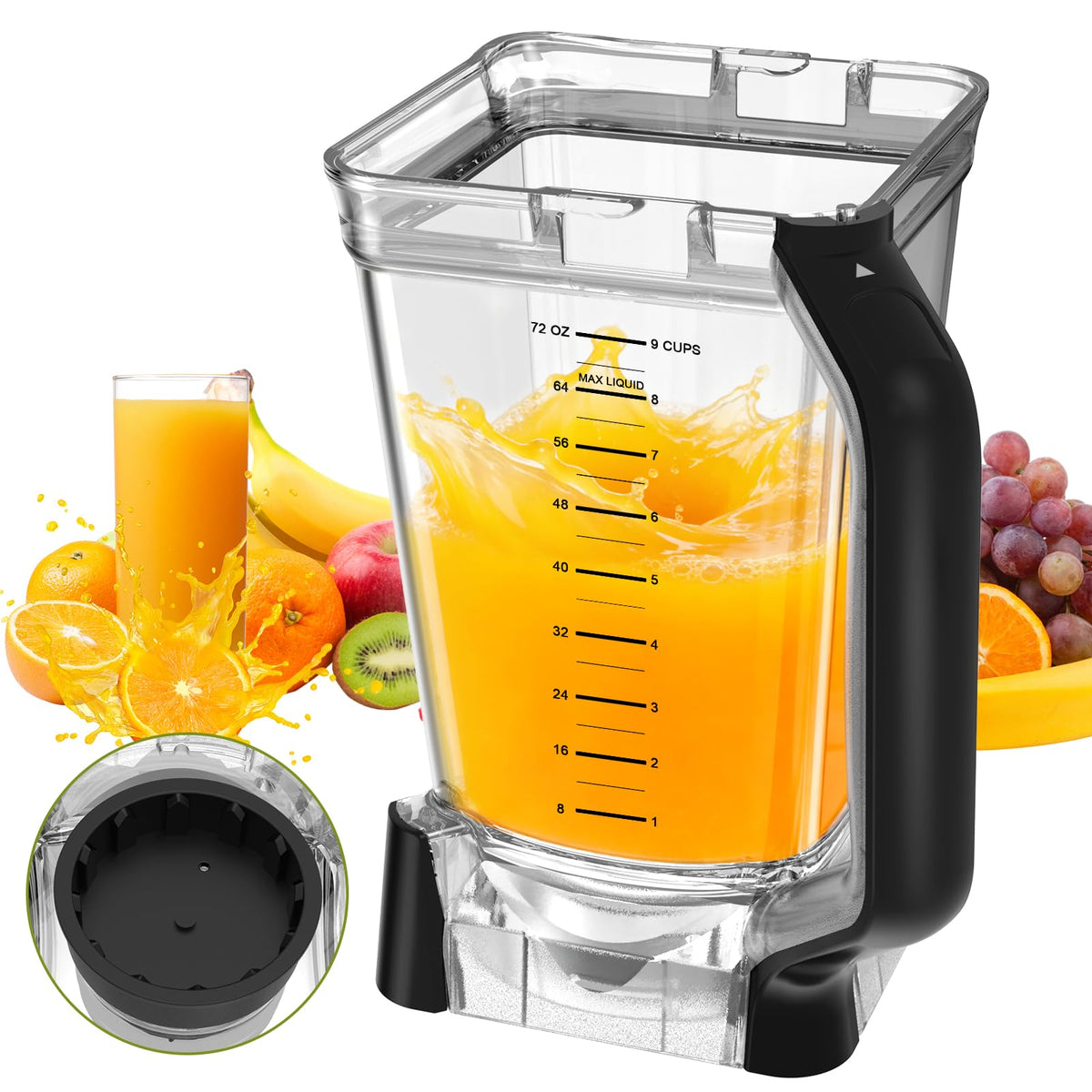 72oz Blender Pitcher Compatible with Ninja BN751 BN801 Blender