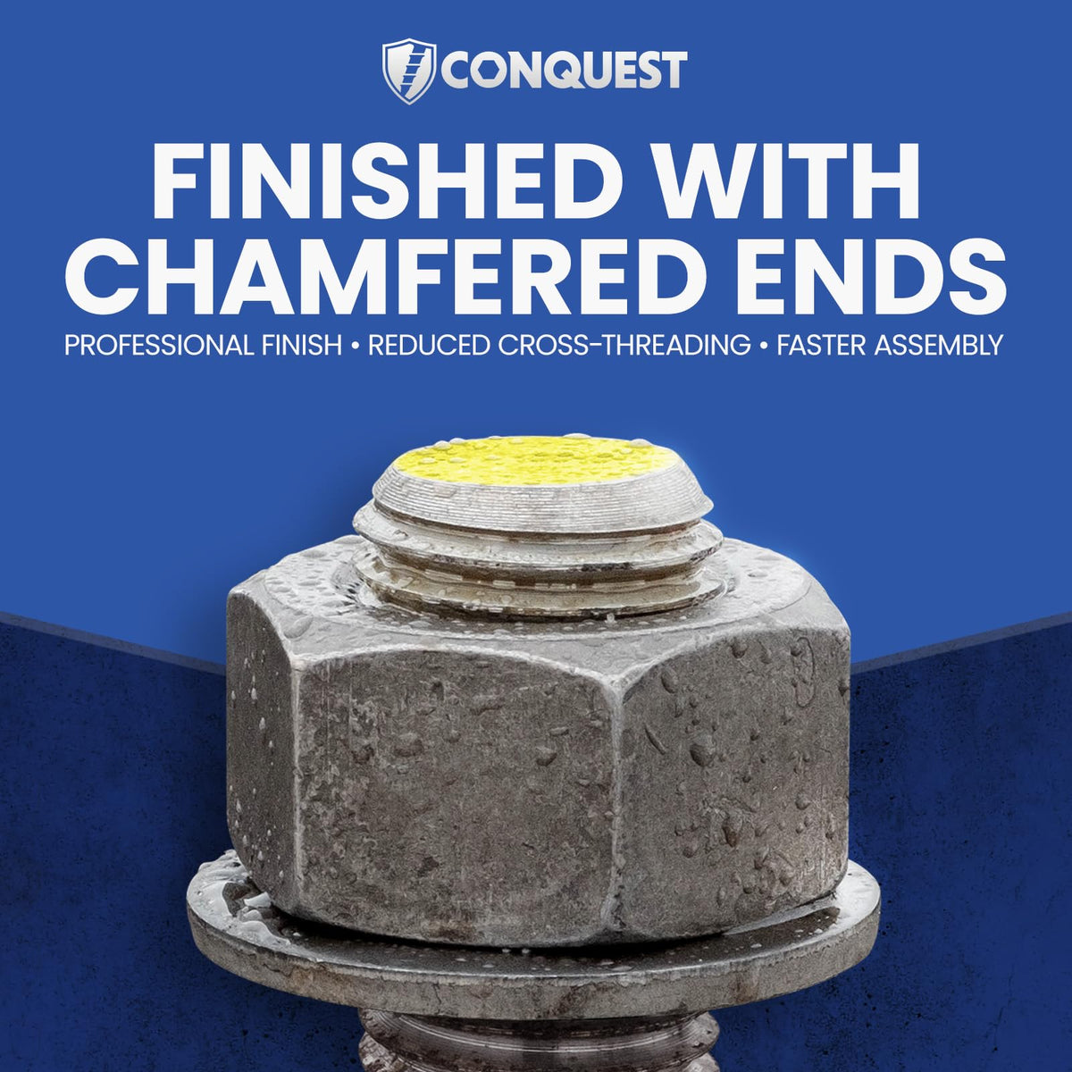 Conquest Grade 55 Hot Dip Galvanized Threaded Rod 3/4"-10 x 18