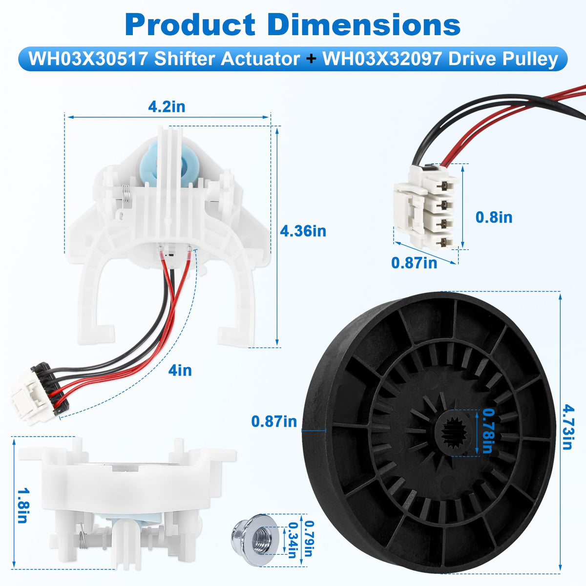 WH03X32097 Transmission Pulley WH03X30517 Washer S