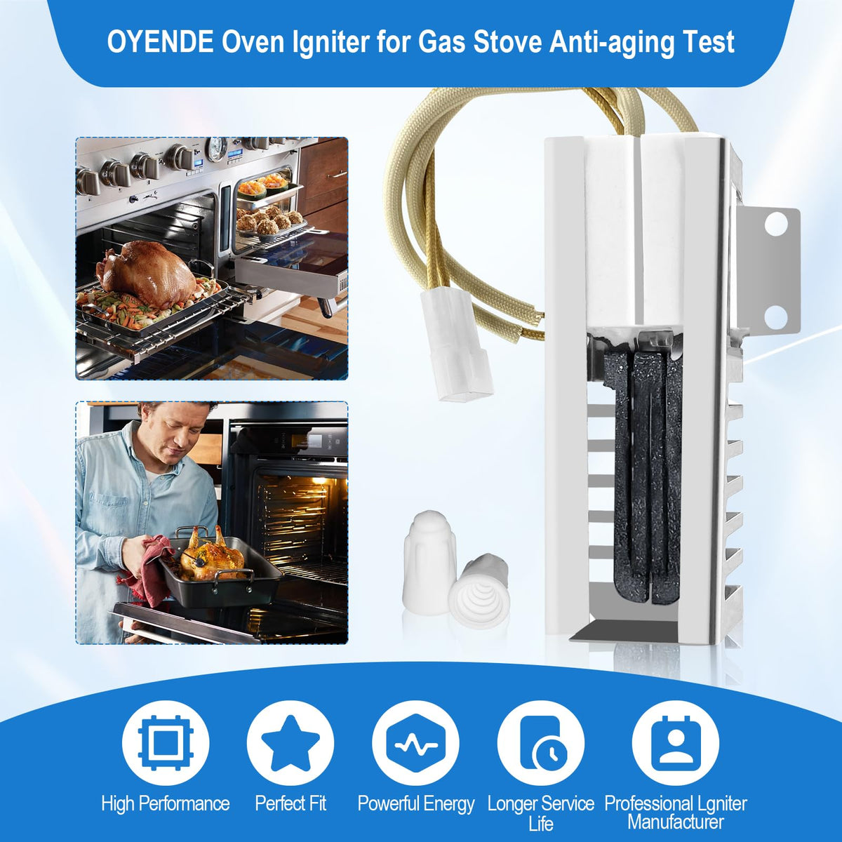 W10918546 Oven Igniter for Gas Stove,for Whirl-pool Oven Igniter-(SF1/2/3,TGP,VSF,WFG,YSF),for Ama-na Es-tate Ma-gic Chef Ro-per Replaces AP6037202 PS11770066 EAP11770066 W10140611 3186491 W10918546VP