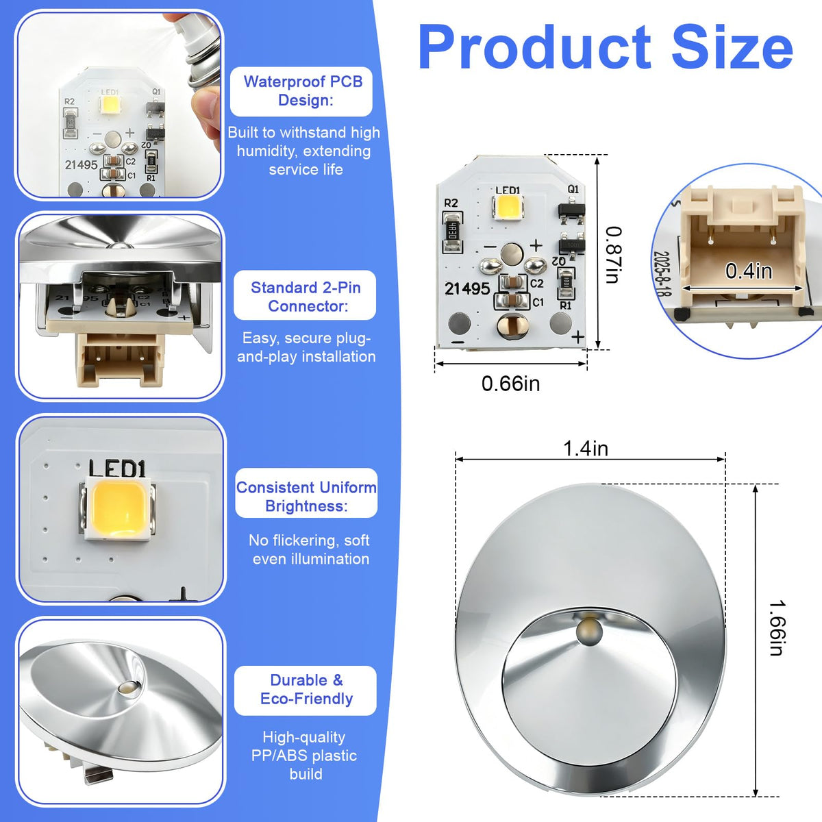 WR55X11132 WR55X25754 for GE Refrigerator LED Light Assembly Replacement