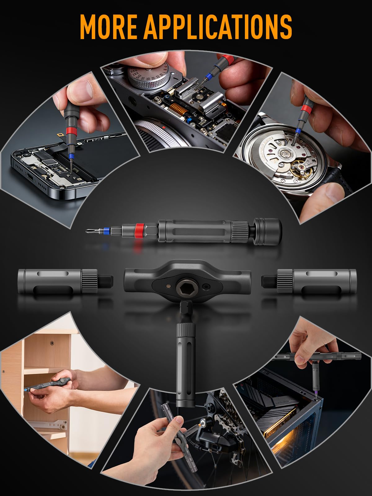 KELIN 68 IN 1 Magnetic Ratchet Screwdriver Set with Detachable T Handle