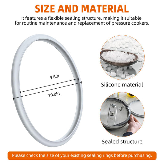 998010441 Pressure Cooker Gasket 10" Compatible with Fagor 8QT 10QT Cooker