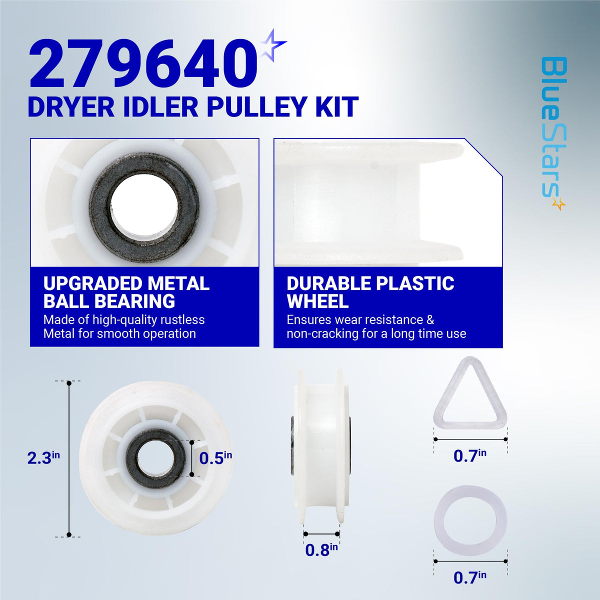 661570V 661570 & 279640 & W10837240 Dryer Drum Bel