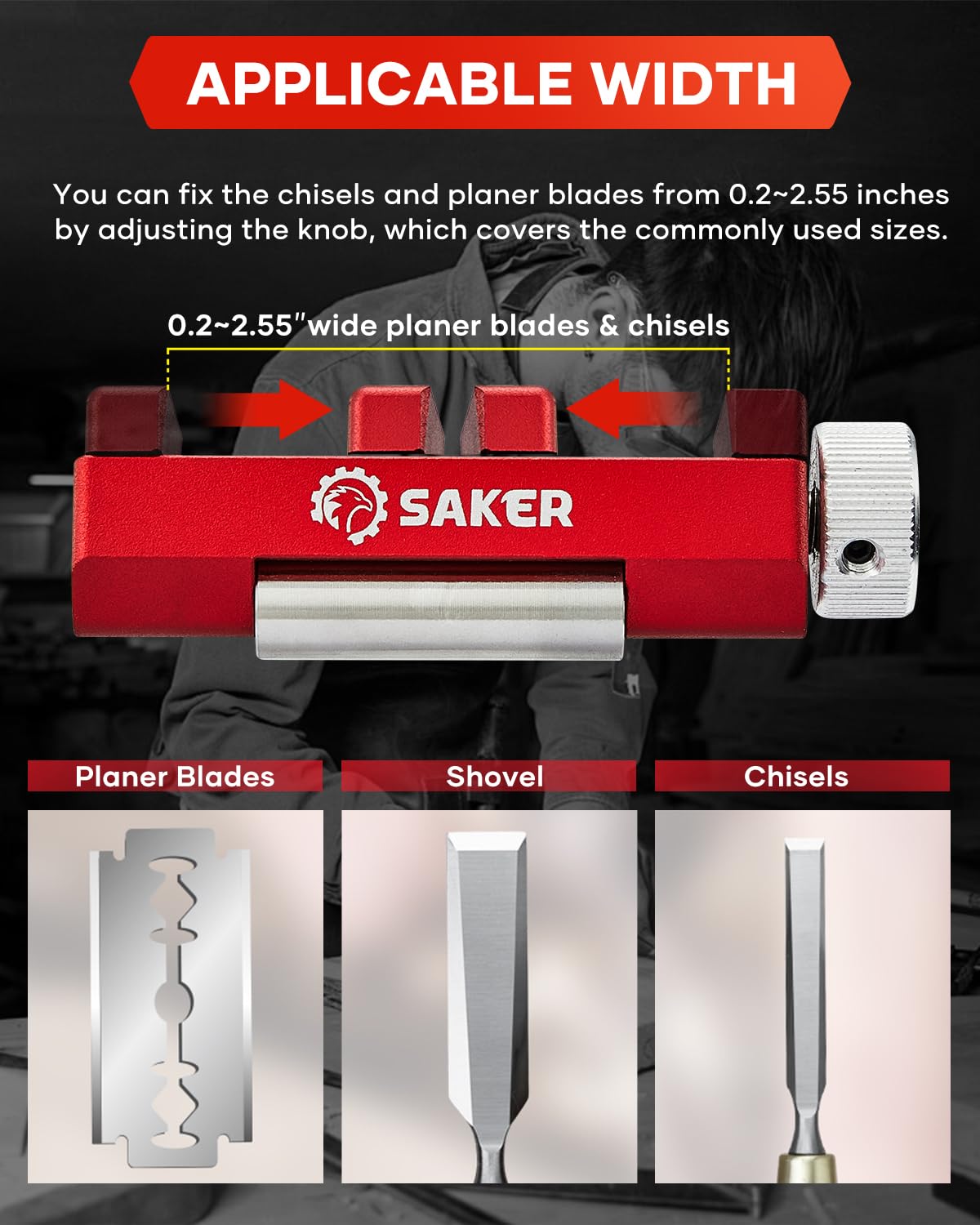 Saker Chisel Sharpening Jig, Chisel Sharpener,Wood Honing Guide