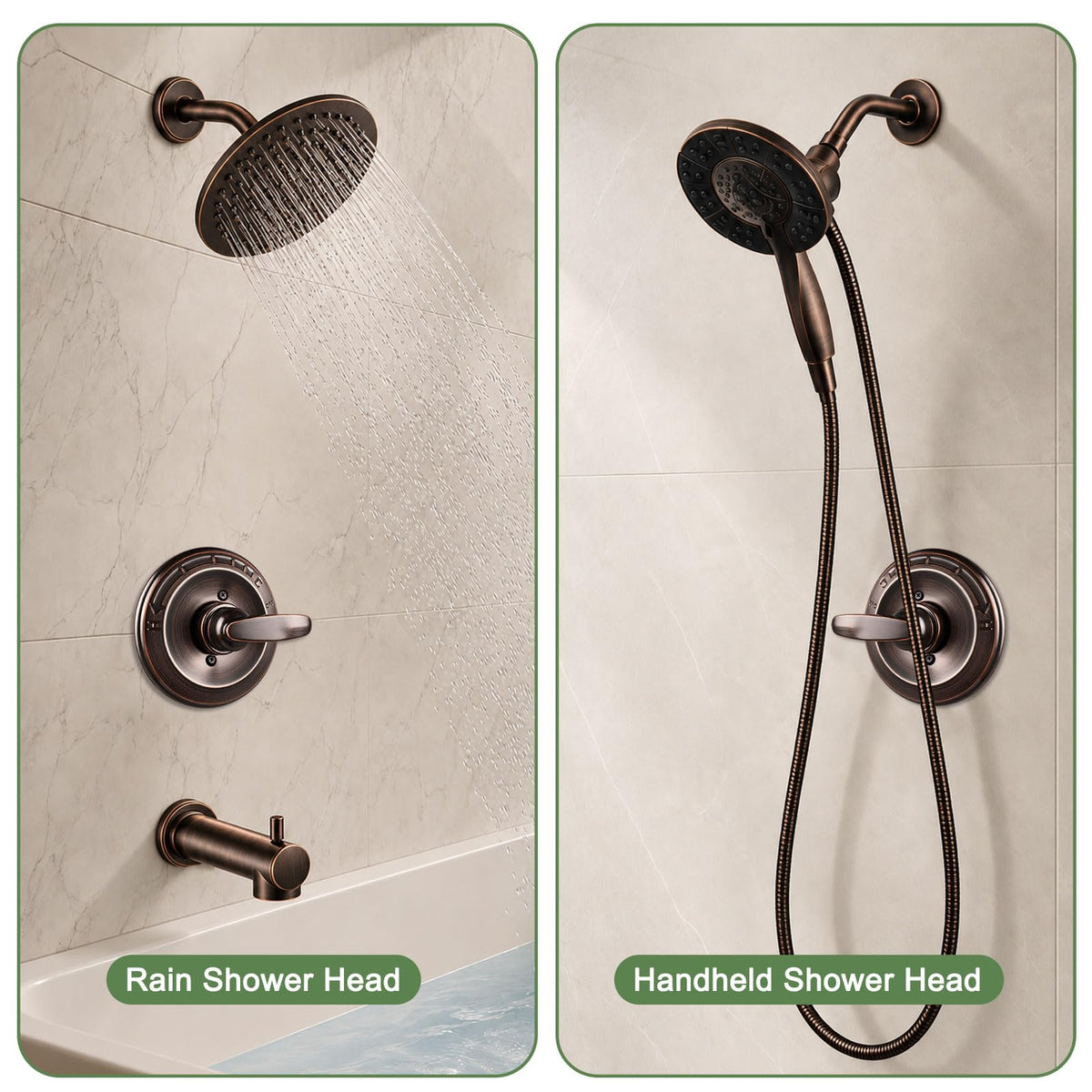 Shower Faucet Trim Kit, Shower Handle Replacement Compatible with Delta 13/14 Series, Fits R10000-UNBX Rough-in Valve, All Metal Construction, Easy to Install