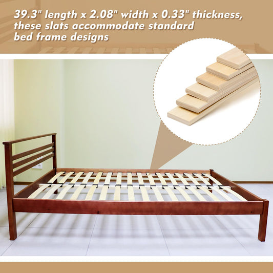 Threehoney 12 Curved Wooden Bed Slats Replacement 39.3" x 2.08" x 0.33"