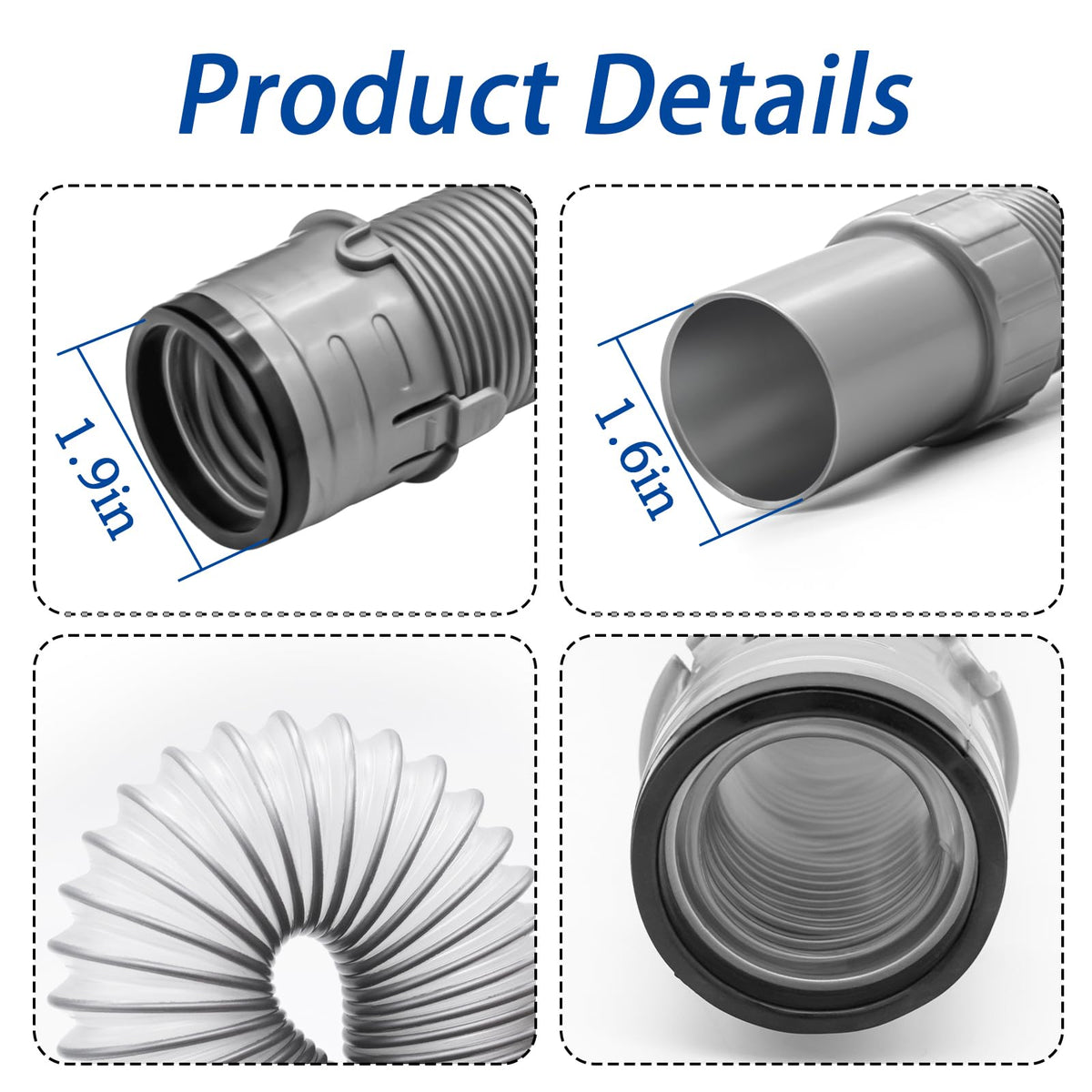 Vacuum Hose Compatible with Shark Navigator Vacuum NV22 NV22L NV22T NV22LQ NV80 NV42 NV44 UV400 UV410 Replacement Part No.1114FC