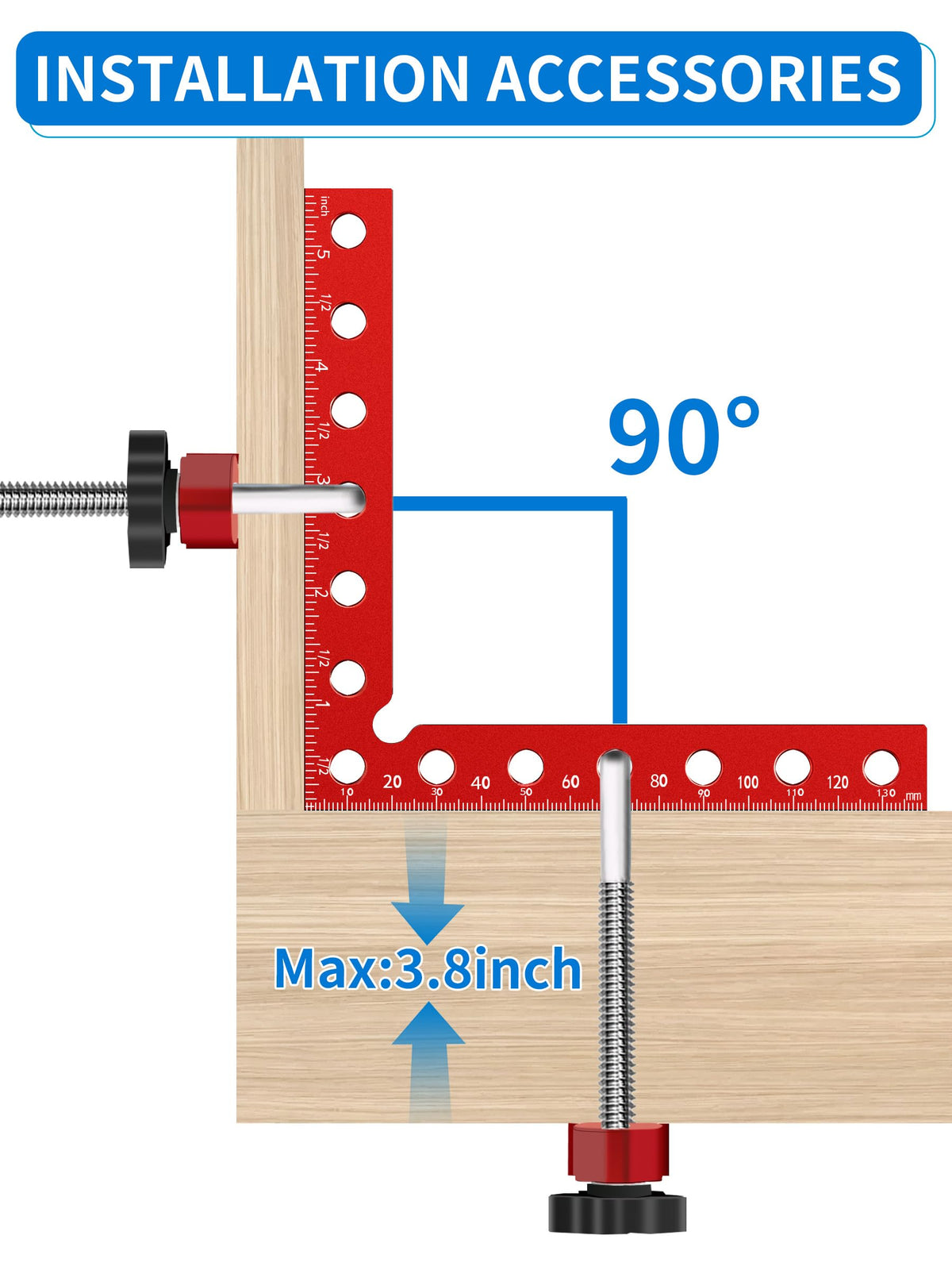 Maziloxe 8PCS 90° Corner Clamps for Woodworking, Aluminum Right Angle Kit