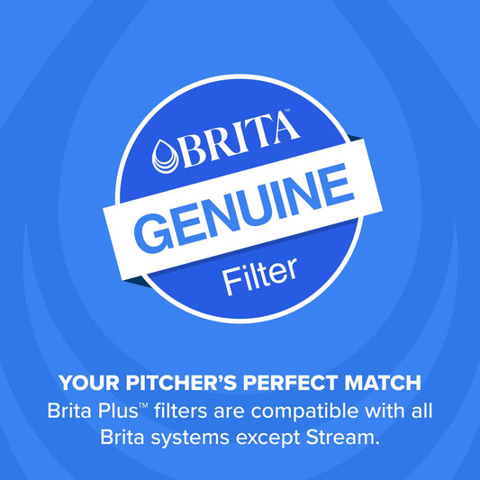 Brita Plus Replacement Water Filter, For Pitchers and Dispensers, 4 Pack