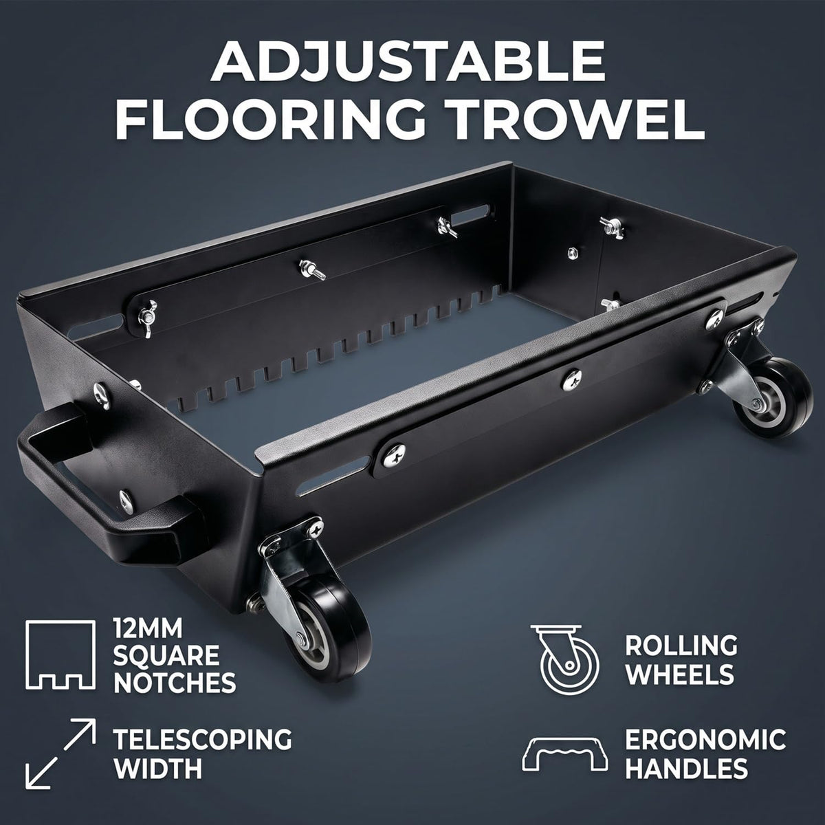 TIANAOKEJI Adjustable Notched Trowel Mortar Comb Sand Leveler with Handle