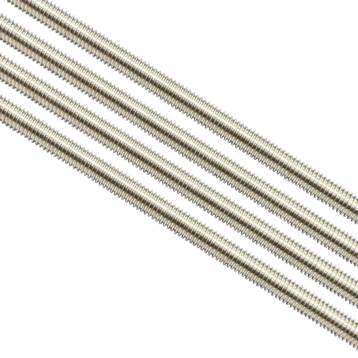 Zadery 304 Stainless Steel 1/4"-20 Fully Threaded Rod, 4 Pieces 47" Length Long Threaded Rods