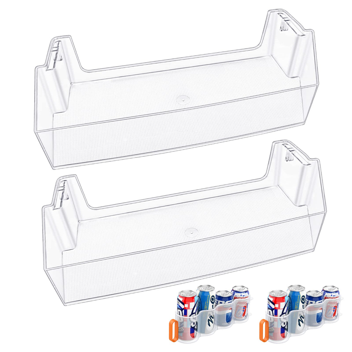 [2 PACK] UPGRADED W11239961 W10900538 Refrigerator Door Shelf Bin Compatible with Whirlpool Refrigerator Door Shelf Parts PS12578777 AP6333410 WRS315SDHZ08 WRS321SDHZ08 WRS315SDHM WRS325SDHZ Door Bin
