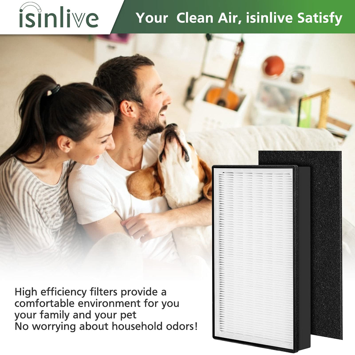 2 Pack A2 Replacement Filter Compatible with 3M Filtrete Room Air Purifier Models FAP-C02-A2, FAP-C03-A2, FAP-T03-A2, Part # 1150101