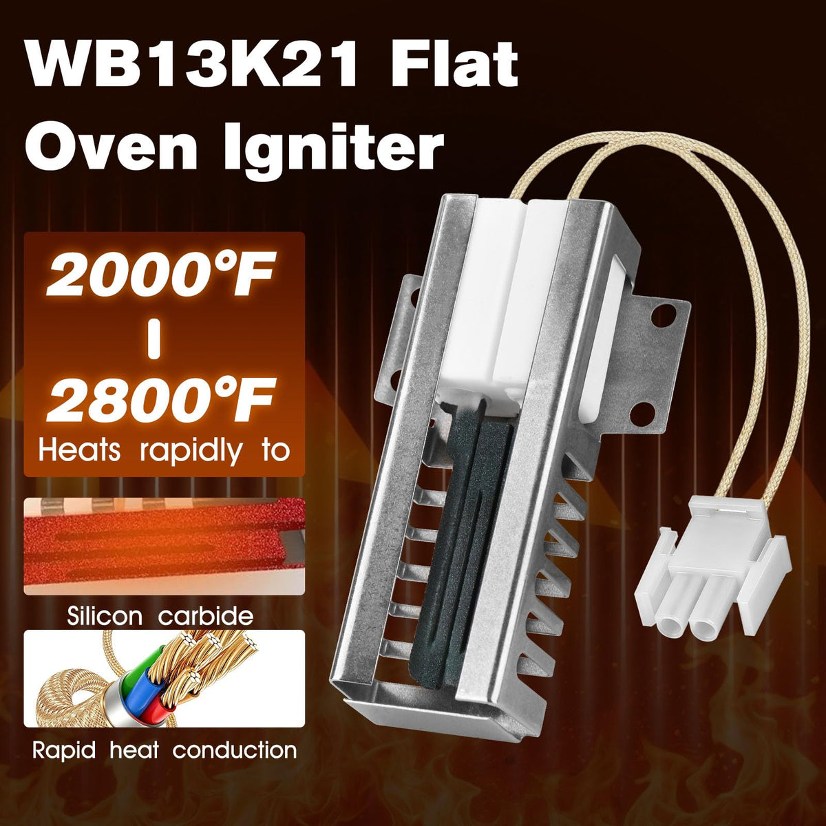 RO6G WB13K21 Oven Igniter for GE Sam-Sung Hotpoint Kenmore Gas Oven Igniter