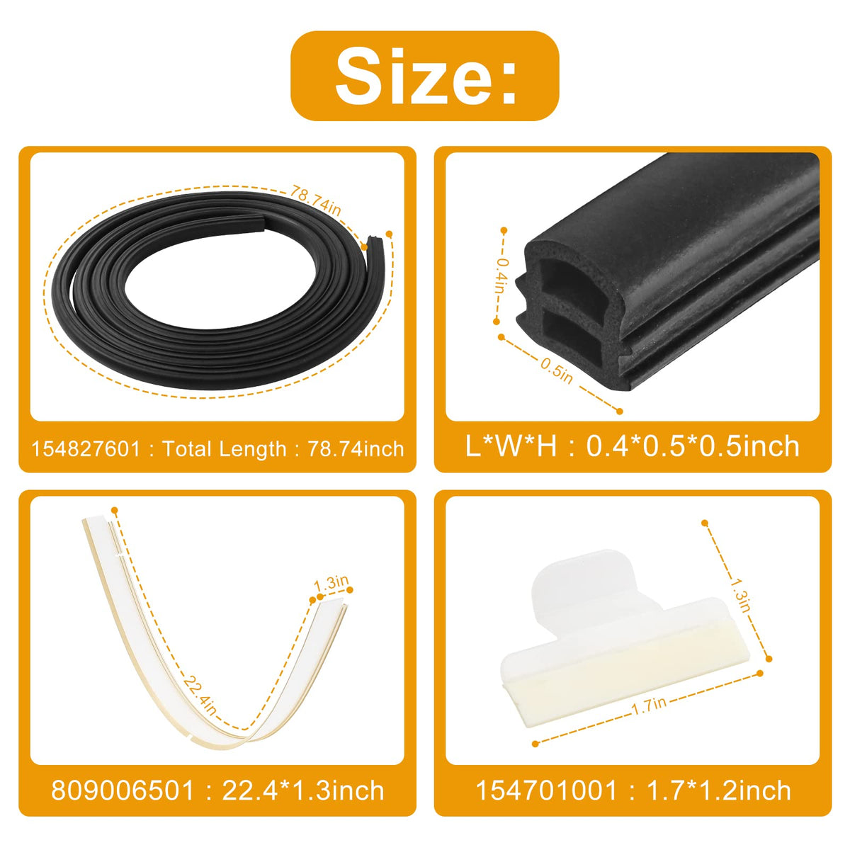 154827601 for Frigidaire Dishwasher Door Gasket Se