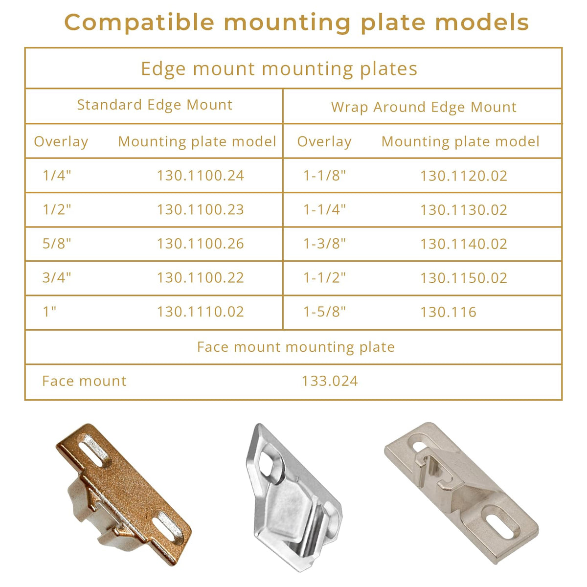 8 Pack Blum Cabinet Hinges Replacement - 110 Degree Self Closing Concealed Compact 33 Hinges (30.310-11.02 Compatible) for Kitchen Cabinets - Includes Screws(Mounting Plate Not Included)