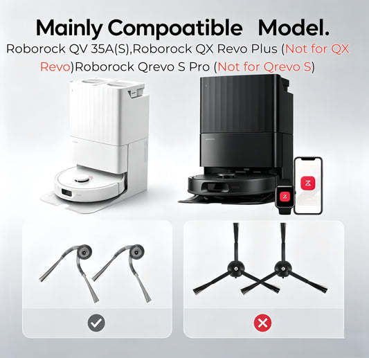 Replacement Parts for Roborock QV35A，QV35S Qrevo S Pro Robot Vacuum