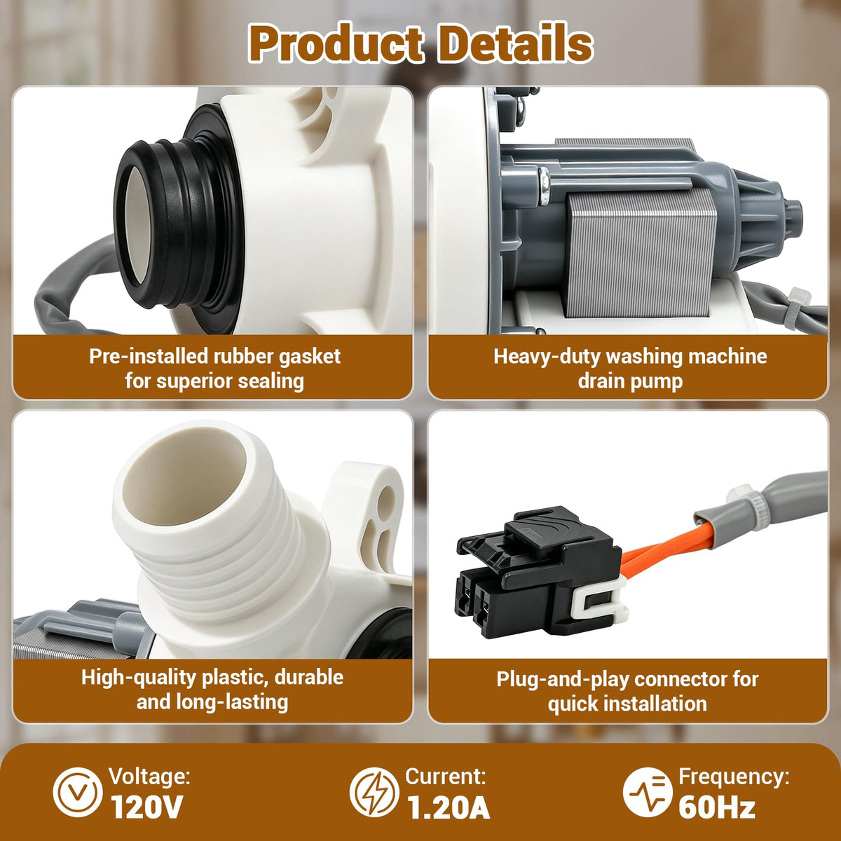 WH23X28418 WH23X24178 WH23X27574 B30-3A02 Washer Drain Pump for ge hotpoint