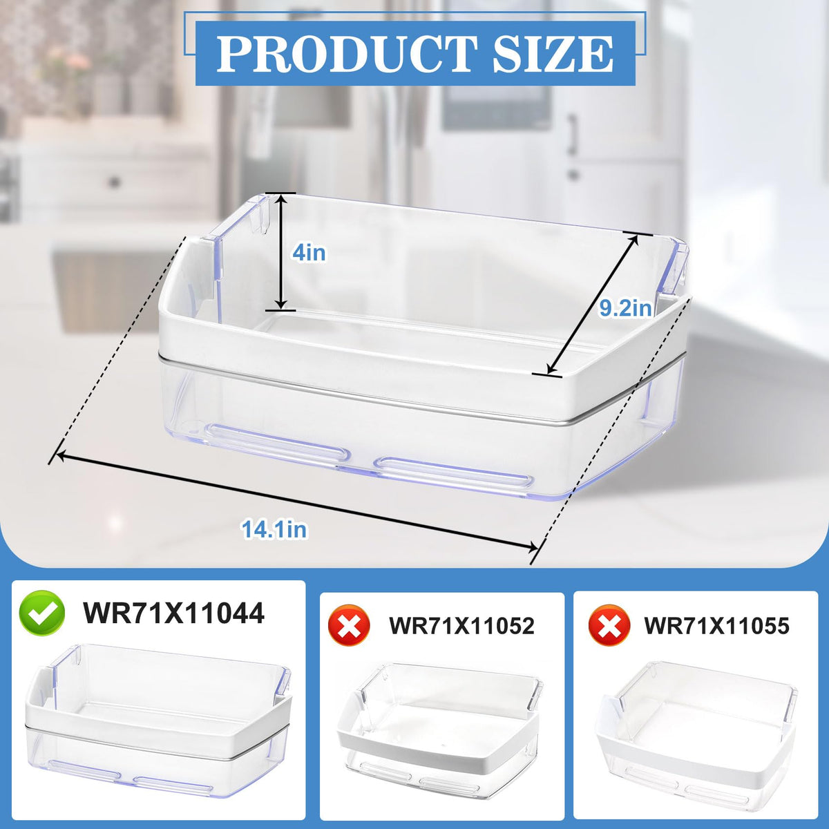 WR71X11044 WR71X11059 Refrigerator Door Bin for GE