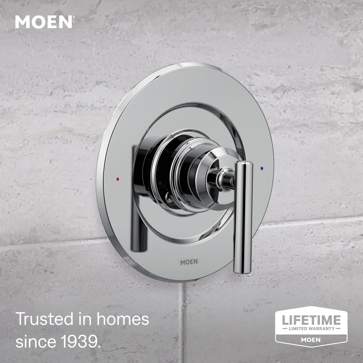 Moen T2901 Gibson Chrome Posi-Temp Valve Trim Kit