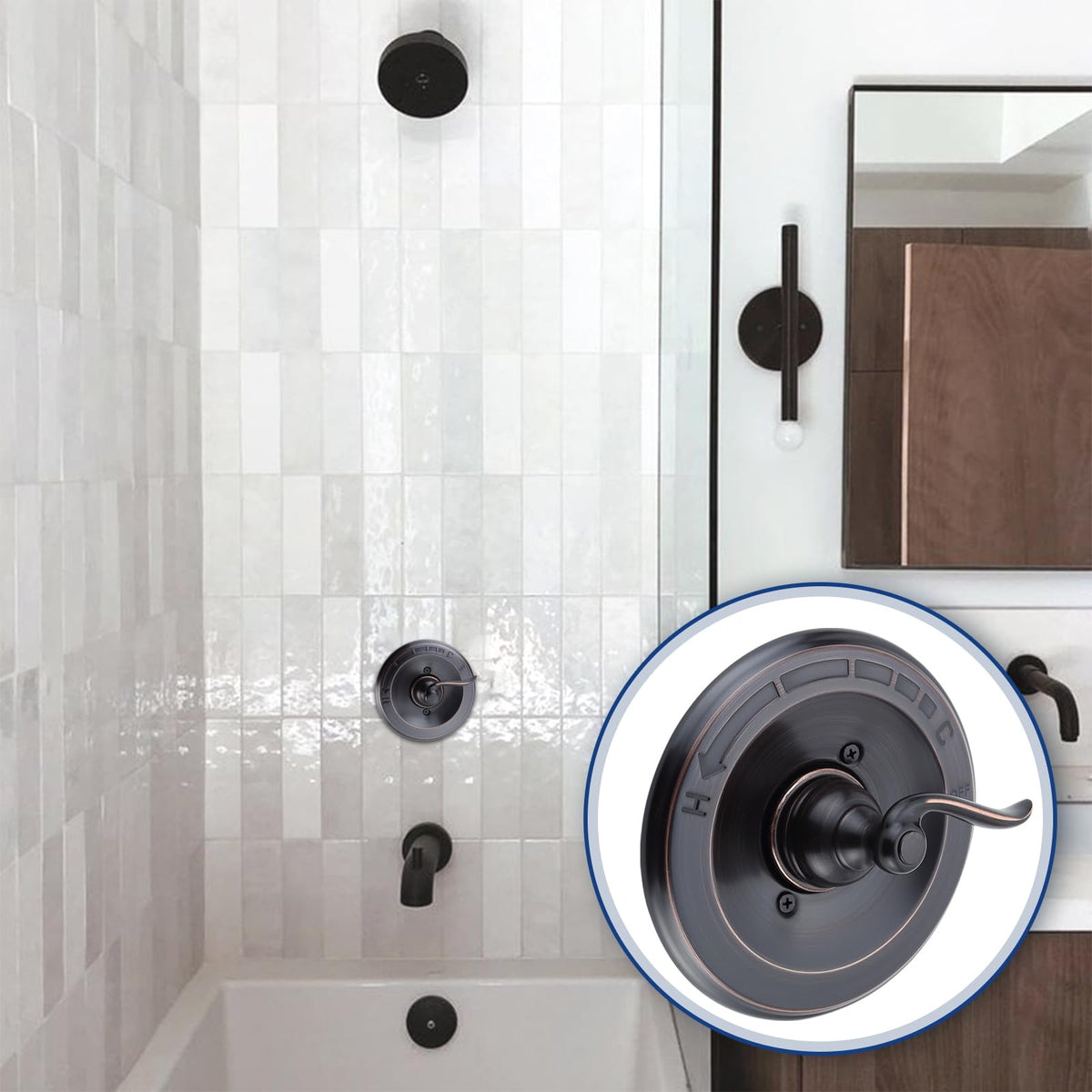BT14096-OB Shower Trim Kit for Delta 13/14 Series Shower Faucet System