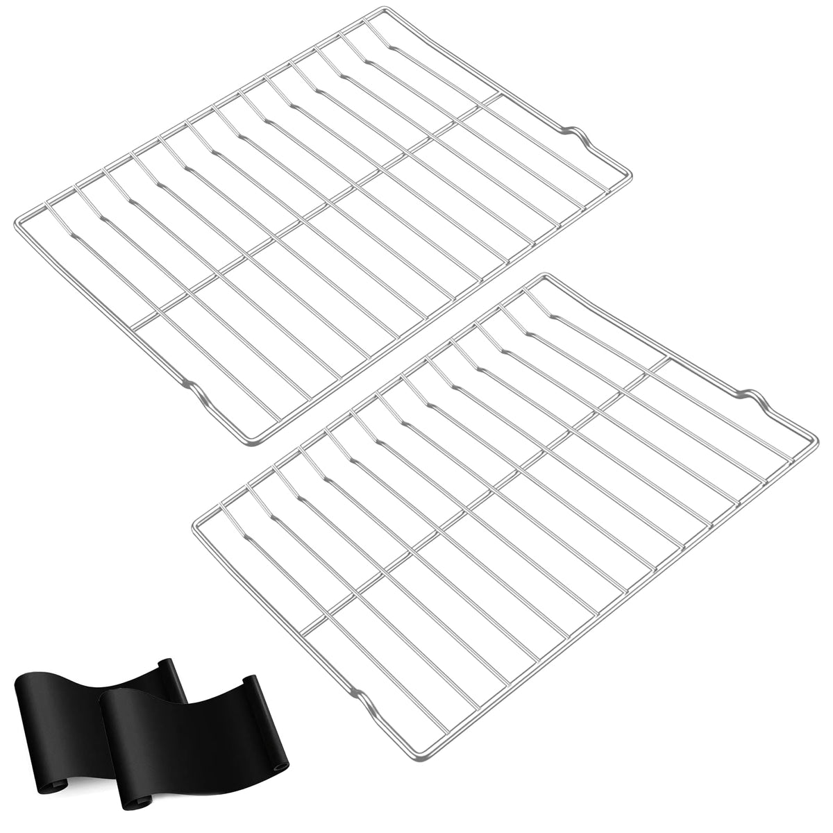 Upgraded 2PACK W10256908 304 Stainless Steel Gas Range Oven Stove Rack Replacement, Compatible with Whirlpool, Maytag, Amana Oven Flat Racks WFG550S0HV3, MGR6600FW6, AGR6603SFS1 Metal Wire Racks