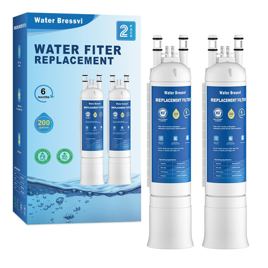 Water Bressvi FPPWFU01 Water Filter Replacement Compatible with Frigidaire FPPWFU01, Electrolux FPPWFU01, PureAdvantage, PWF-1 FPPWFU01 PurePour Water Filter, Remove Impurities from Water (2-PCS)