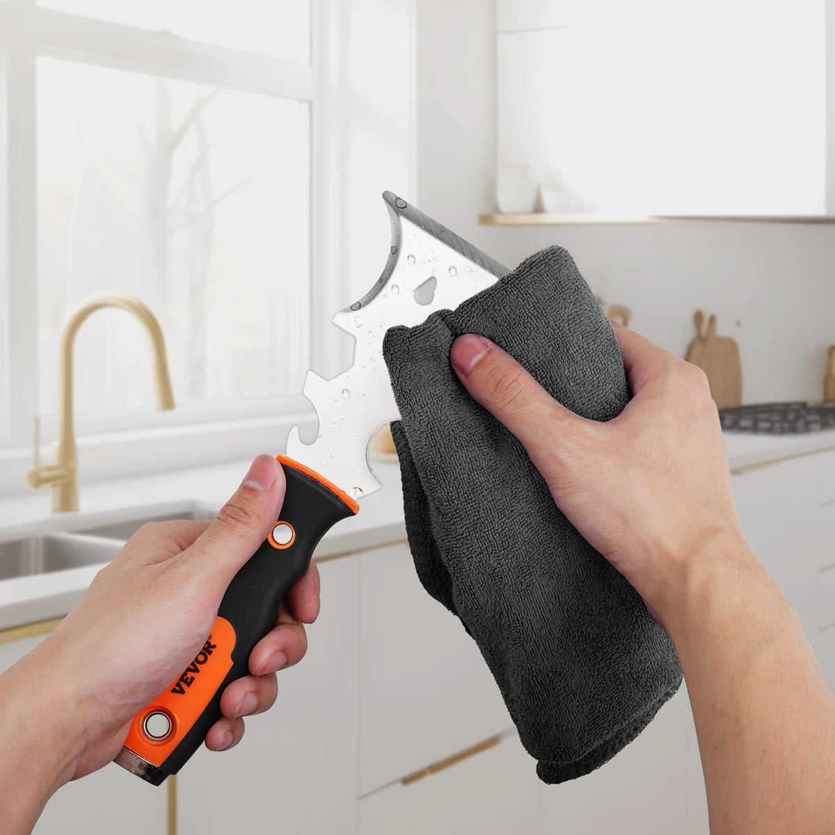 VEVOR Drywall Knife Set, 6 PCS Drywall Tools, Stainless Steel Spackle Tool