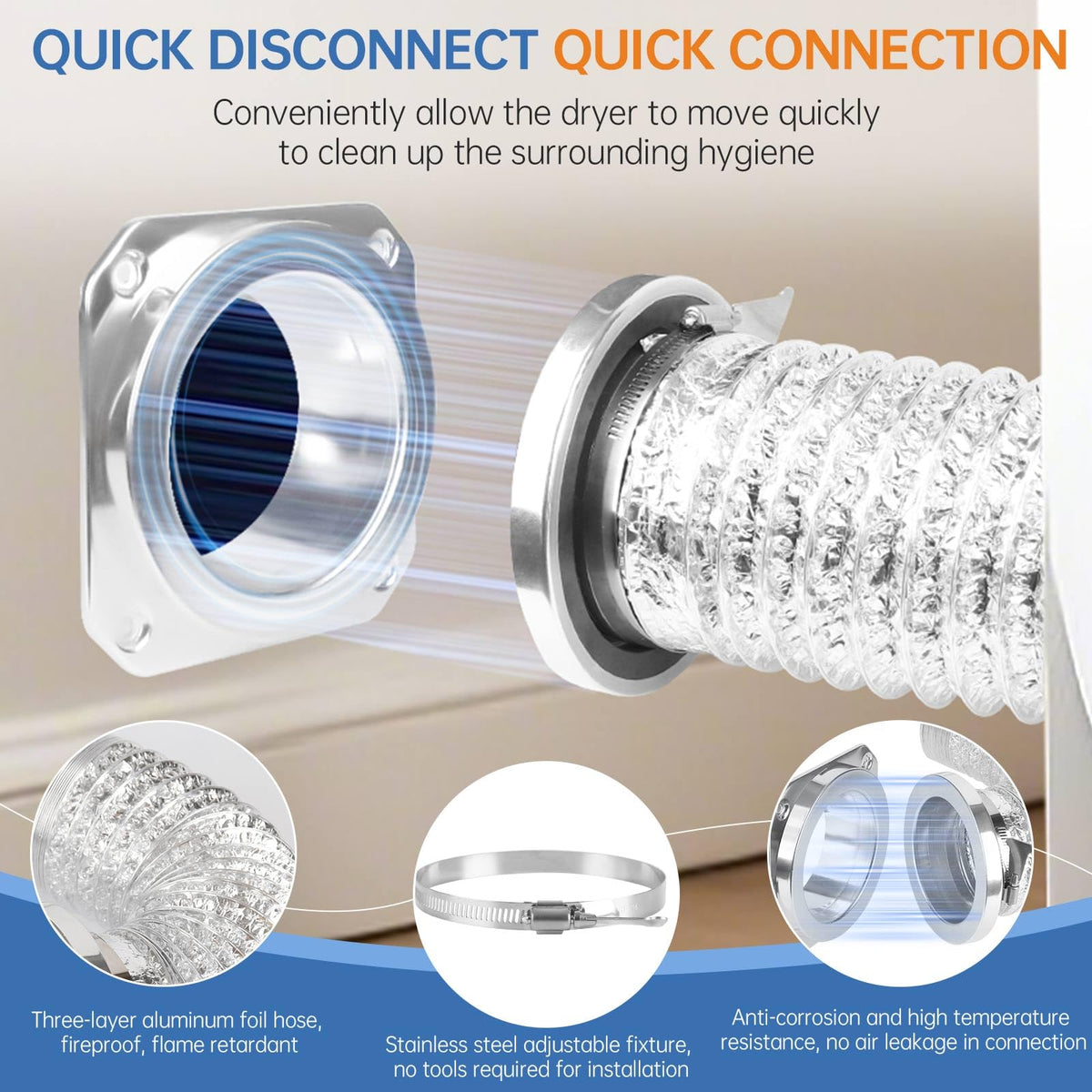 Magnetic Dryer Vent Coupling Connector Kit - DV180
