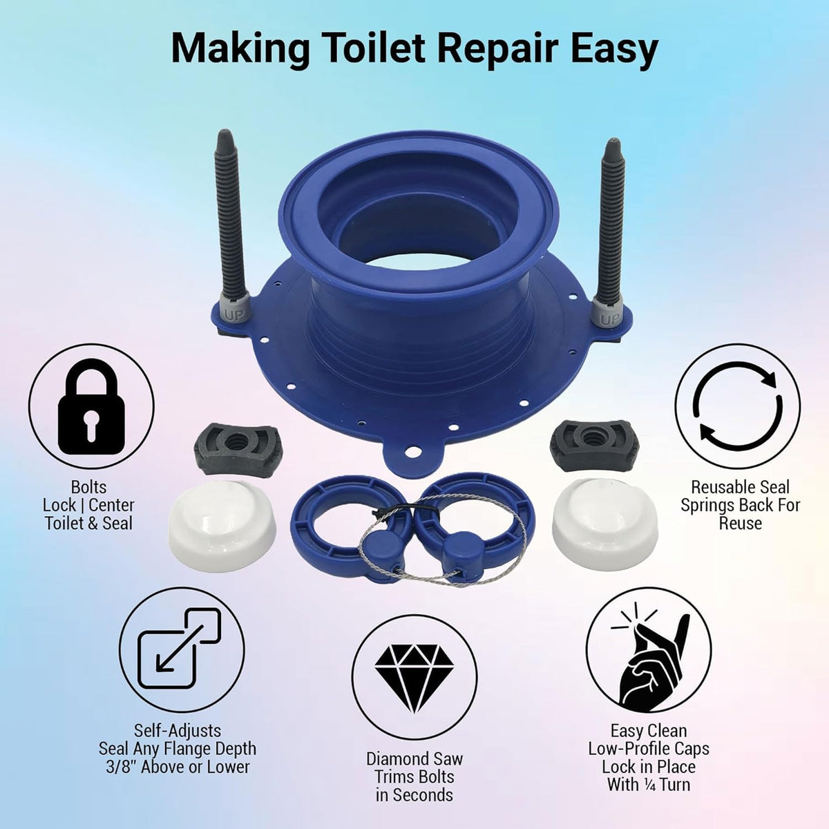 One N Done 200DS Toilet Wax Ring Replacement Kit – Diamond Saw – 1 Pack