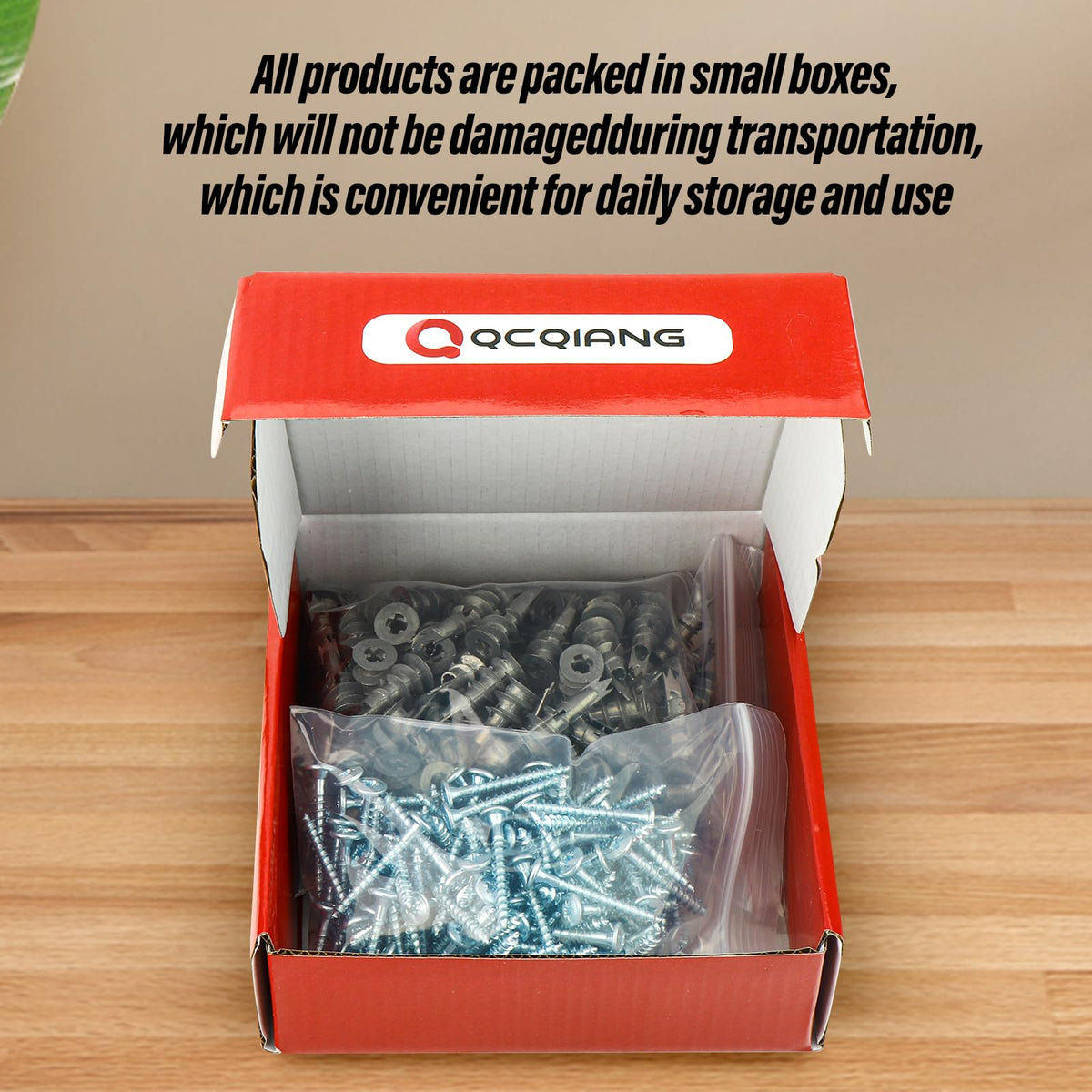 QCQIANG 240pcs Zinc Self-Drilling Drywall Anchors, Anchor and Screw Combination with Cross Groove Drill Bit, Heavy Duty Metal Wall Anchors with Self-Tapping Screws