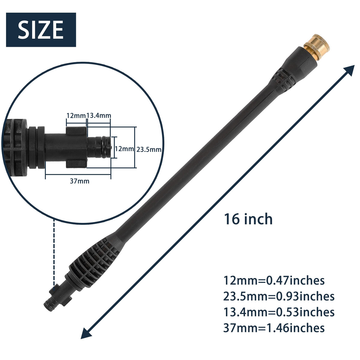 JOEJET Pressure Washer Replacement Gun with Jet Wand and 5 Nozzle Tips
