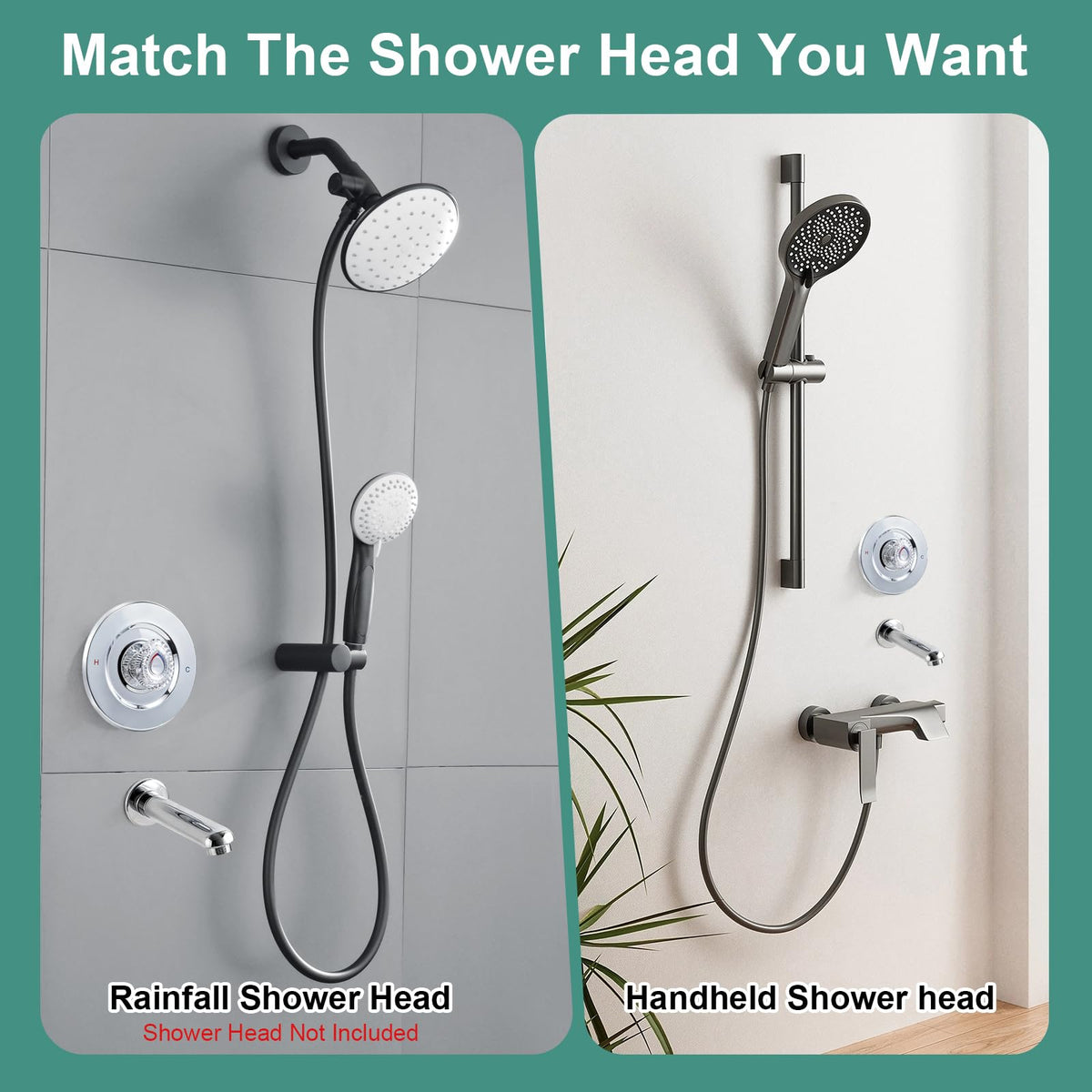 T470 Shower Trim Kit, Compatible with Moen Chateau Shower Trim Kit, Single-Handle Tub/Shower Valve Trim, Includes Escutcheon, Tubes, Screws and Shower Handle