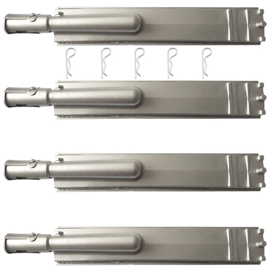 4 Pack Heavy Duty Cast Stainless Steel Grill Burner for Bull, Grill Replacement Parts for Bull, Cal Flame, Lion, Blaze, Turbo, Beefeater, Thermos, Char Broil, Jenn Air, Nexgrill