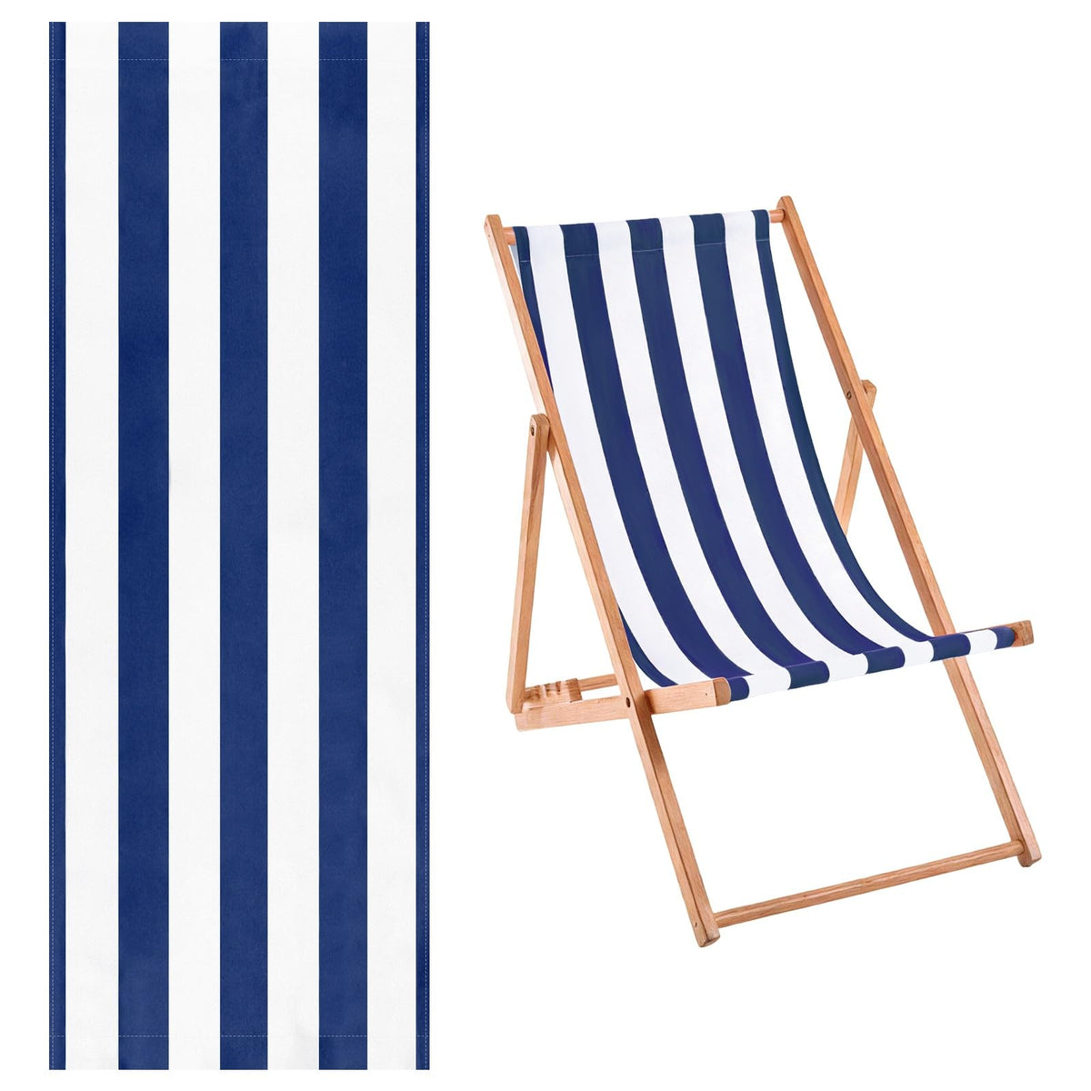 M METERXITY Beach Sling Chair Replacement Canvas 16x44.5in Striped Orange