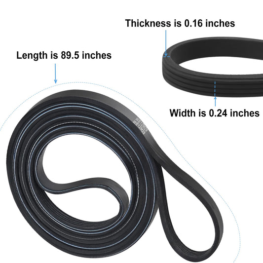 𝐔𝐩𝐠𝐫𝐚𝐝𝐞𝐝 WE12M29 Dryer Drum Drive Belt for G-E Hotpo-int Replaces 137292700 AP4324040 WE12M0022 WE12M22 WE12M29 WE12M33 WE12X21574 by Sikawai
