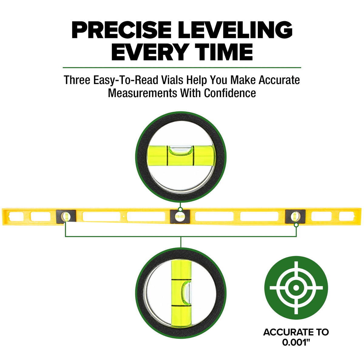 MAYES 10102 4ft Level, 48 Inch Level Made in the USA Won’t Scratch Surface