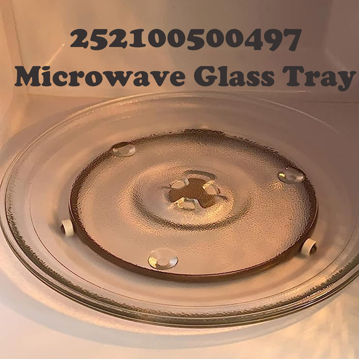 10 1/2 Inches Replacement Microwave Glass Plate Compatible with Hamilton Beach 252100500497, HB-P90D23, Microwave Glass Turntable Compatible with GE, Sunbeam, Emerson P23, Replace Part #252100500497