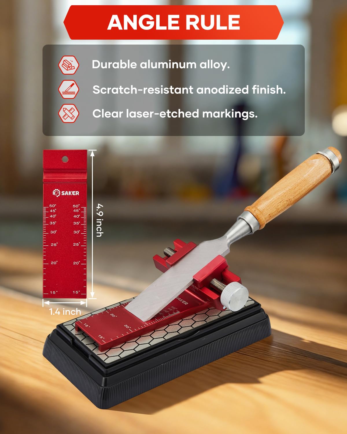Saker Chisel Sharpening Jig, Chisel Sharpener,Wood Honing Guide