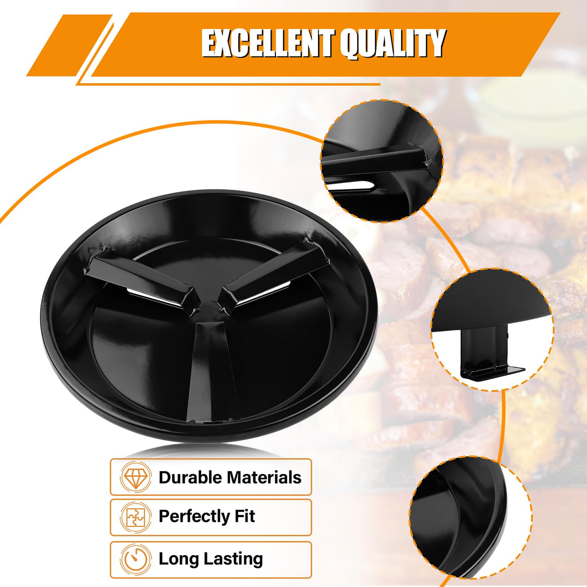 Flame Disk Bowl Replacement for Masterbuilt Gas and Dual Fuel Smokers, Replacement Parts 911060006, 9005100068 for Masterbuilt Grills 20051311, 20050412, 20050117, 20050211, 20050311, 20050611 etc.