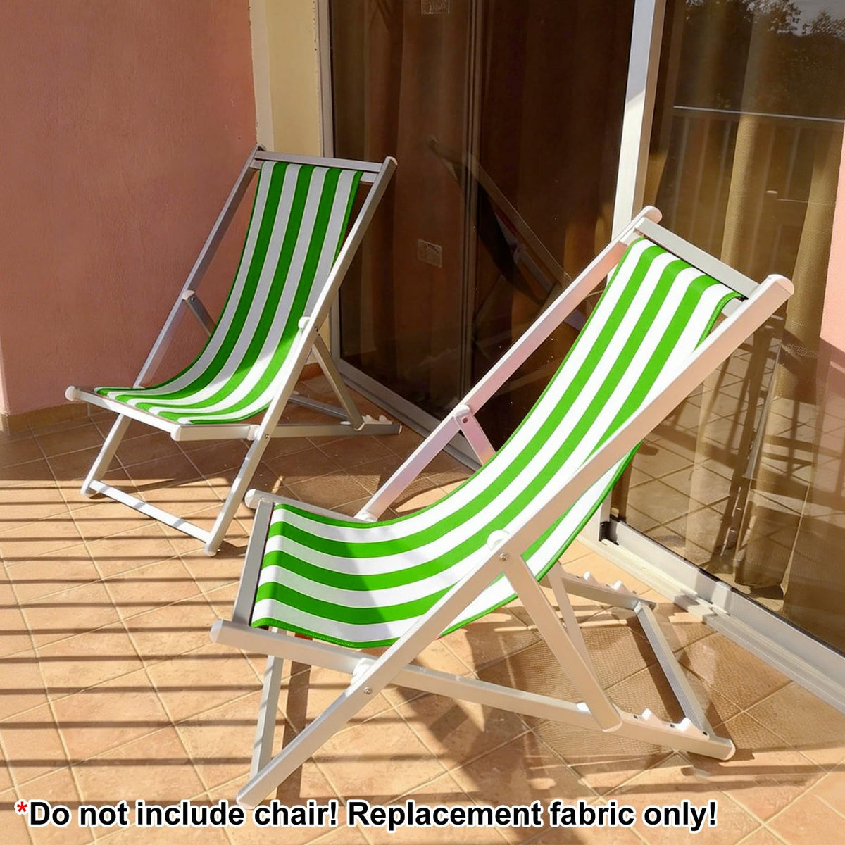 M METERXITY Beach Sling Chair Replacement Canvas 16x44.5in Striped Orange