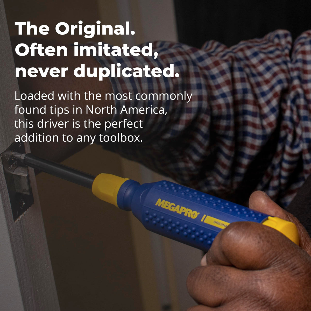 MEGAPRO® 15-in-1 Original Multi-bit Screwdriver, Home DIY & Repair, Construction, Tradeswork, 14 Industrial-grade bit tips, 1/4" Hex Drive in shaft (The Original)