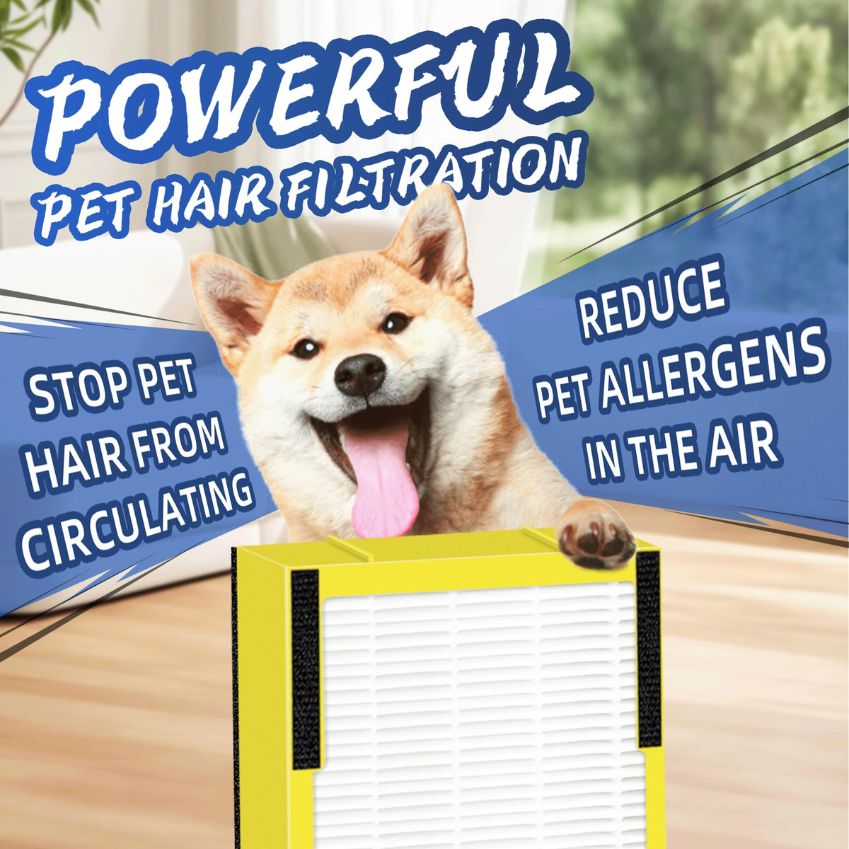 FLT4825 HEPA Filter B Replacement Compatible with G-Guardian Air Purifiers AC4825 AC4825E AC4825W AC4300 AC4800 AC4900 AC4850,4 H13 True HEPA Filters+8 Carbon Pre-Filters