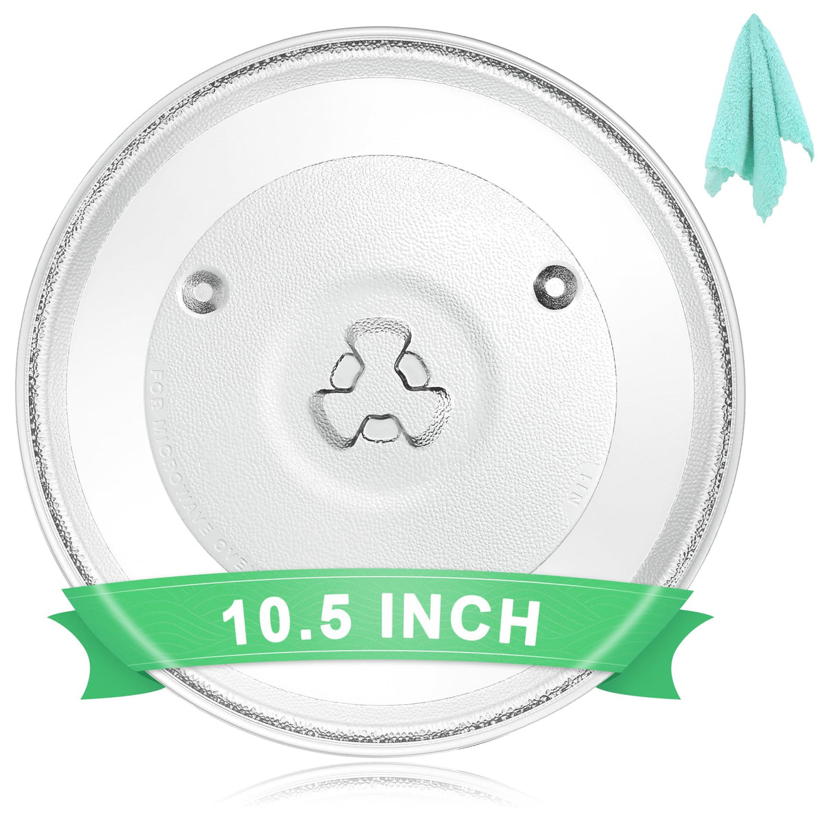 10.5" Universal Microwave Plate Replacement Glass Turntable| Fits LG, GE, Panasonic, Frigidaire, Farberware & More