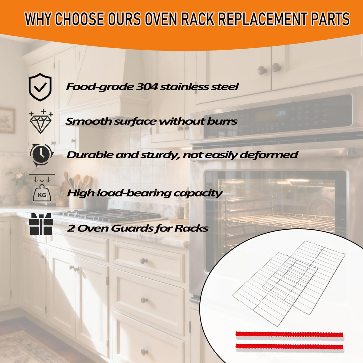 WB48X20249 Oven Rack, 23.75"L x 16.25"W, Compatible with GE Oven Parts